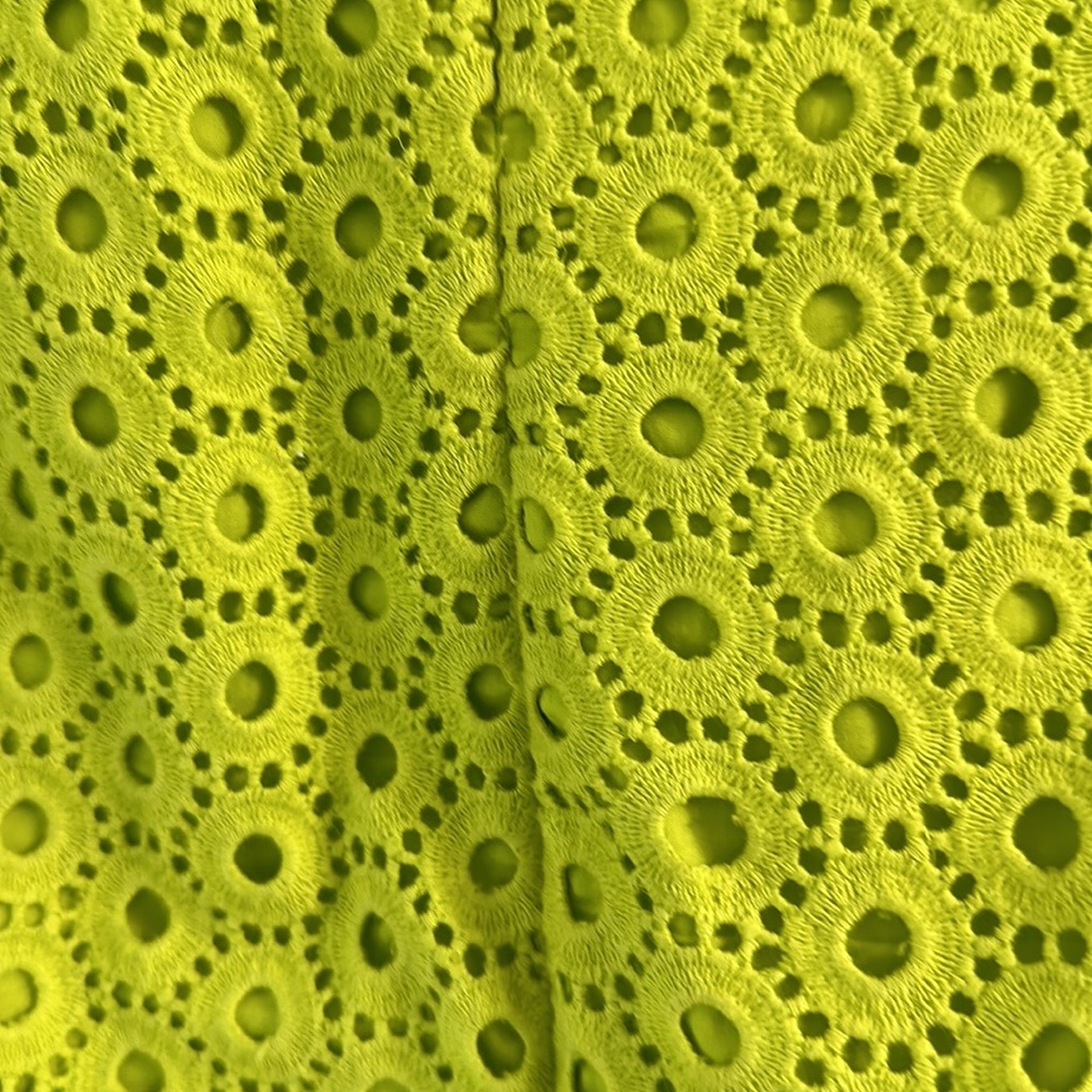 J. Crew - No. 2 Pencil Skirt - size 8 - lined eyelet - citron - excellent U.C. - Picture 3 of 7